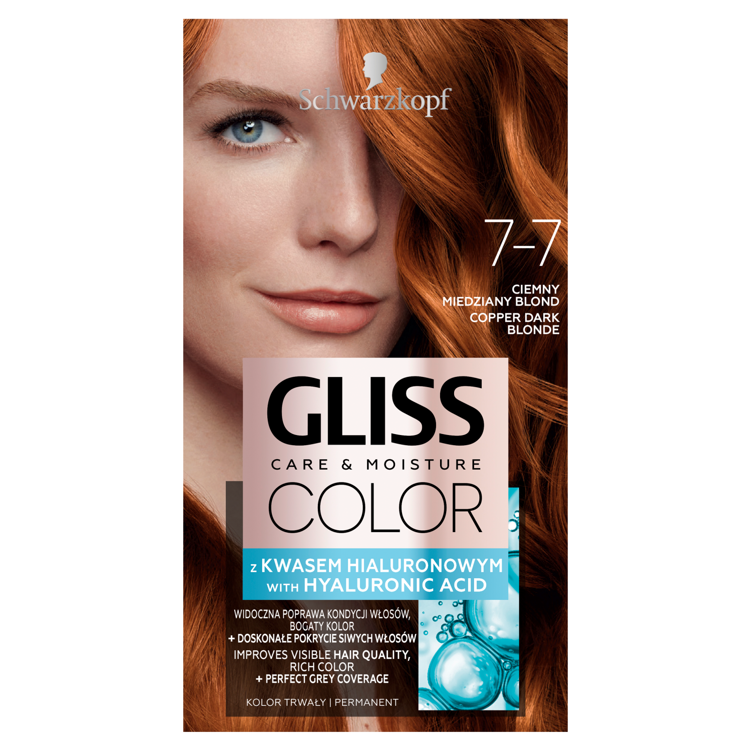 Gliss Color farba do włosów 7-7 ciemny miedziany blond, 1 opak.