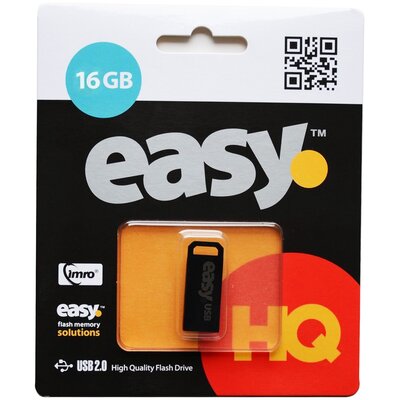 Pendrive IMRO Easy 16GB, USB 2.0, Odczyt 20 Mb/s, Zapis 10 Mb/s Czarny