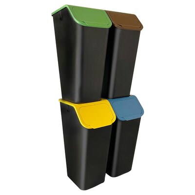 Kosz na śmieci do segregacji PRACTIC Bini 10103435 4x35L