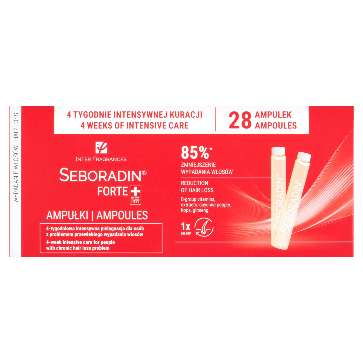 Seboradin Forte ampułki do włosów, 28x5,5 ml