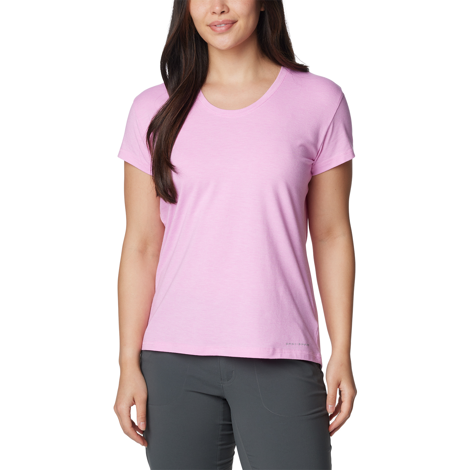 Koszulka damska Columbia Sun Trek Short Sleeve Tee cosmos heather - S