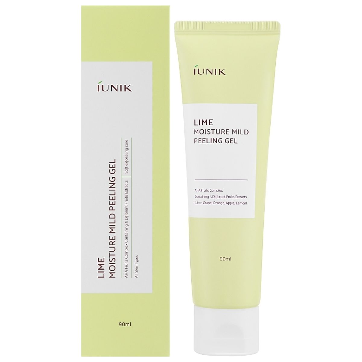 iUNIK Lime łagodny peeling żelowy do twarzy, 90 ml