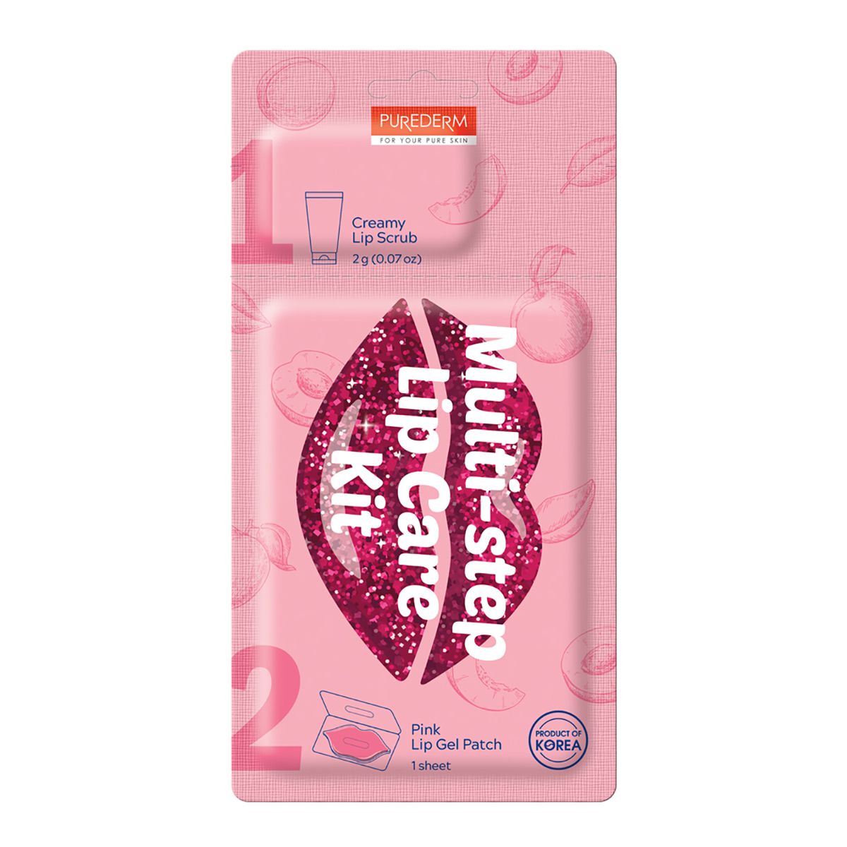 Purederm dwuetapowa pielęgnacja ust, 1 szt.