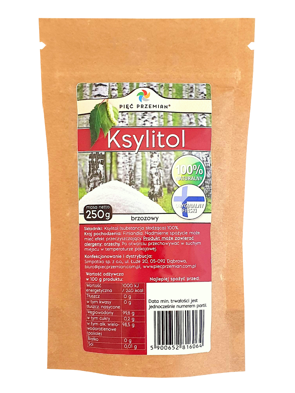 Ksylitol 250 g cukier brzozowy FINLANDIA