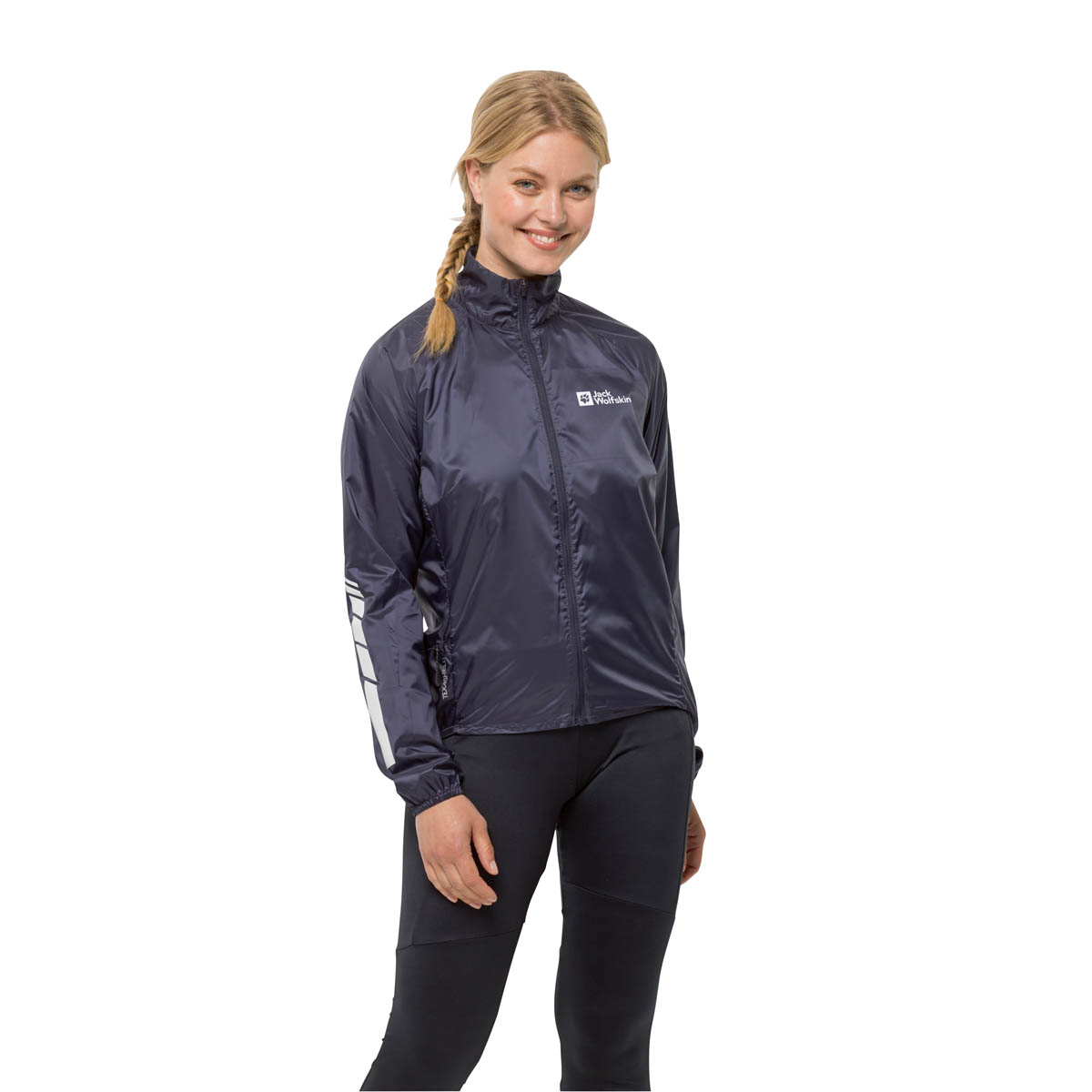 Damska kurtka softshellowa na rower Jack Wolfskin MOROBBIA WIND JKT W graphite - XS