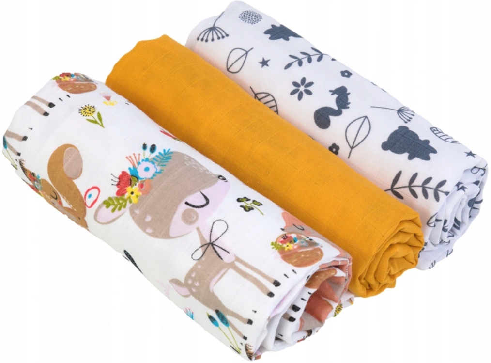 Babymam pieluchy pieluszki muślinowe premium 3 szt.