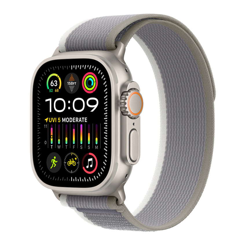 Apple 49mm Green/Gray Trail Loop - S/M