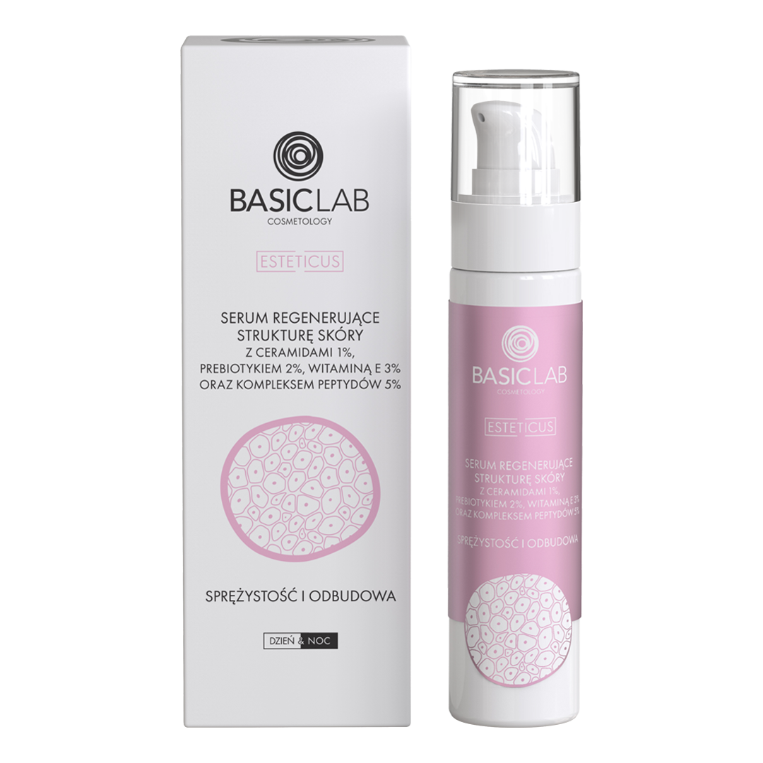 Basiclab Esteticus regenerujące serum z 1% ceramidami i peptydami do twarzy, 50 ml