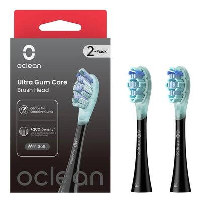 Oryginalna końcówka szczoteczki OCLEAN Ultra Gum Care Czarny (2 szt.) (Delikatne dla dziąseł)