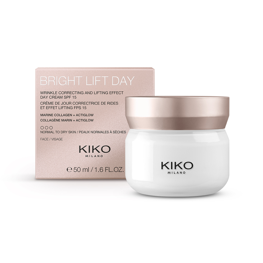 Kiko Milano New Bright Lift liftingujący krem rozświetlający na dzień z kolagenem morskim SPF 15, 50 ml