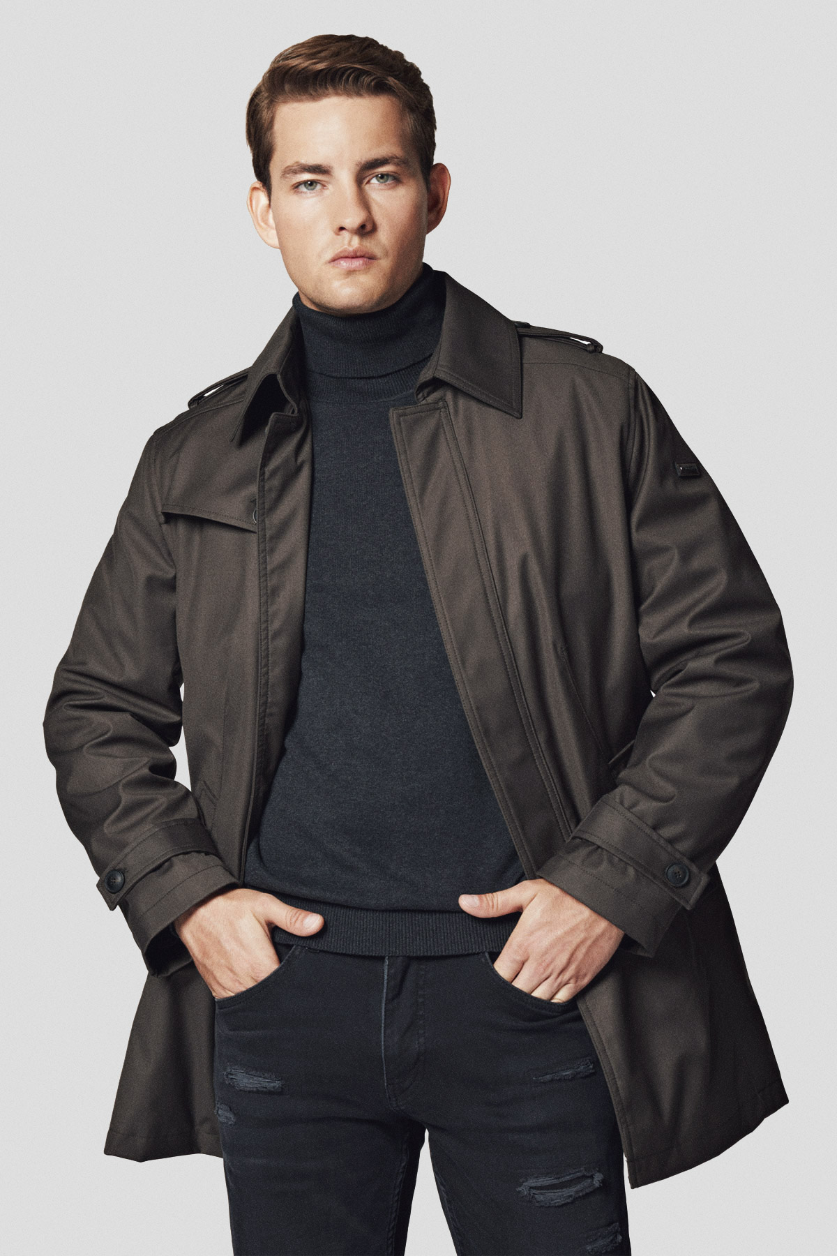 Lancerto Płaszcz Szary Altea