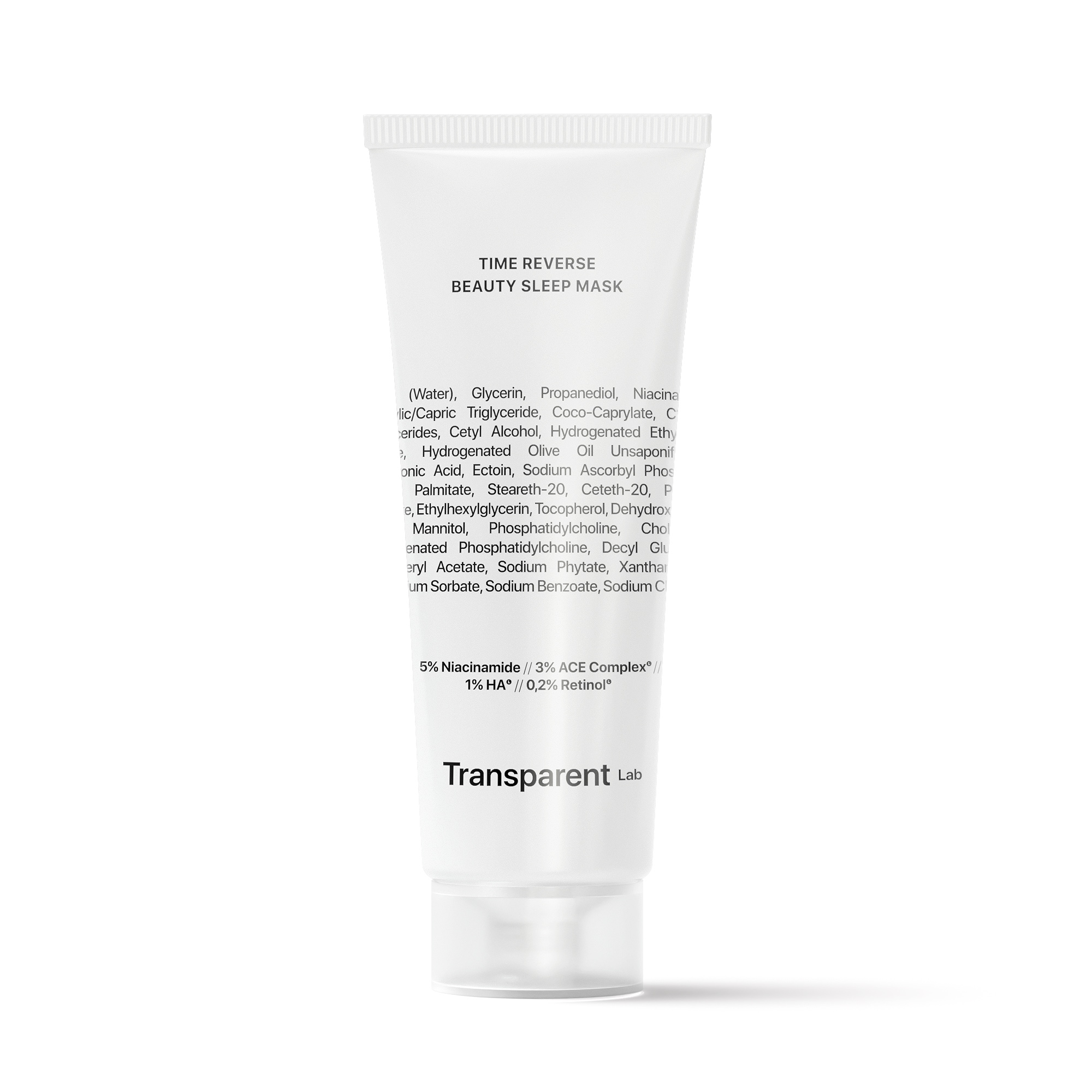 Transparent Lab Time Reverse Beauty Mask przeciwstarzeniowa maska do twarzy na noc z retinolem, 75 ml