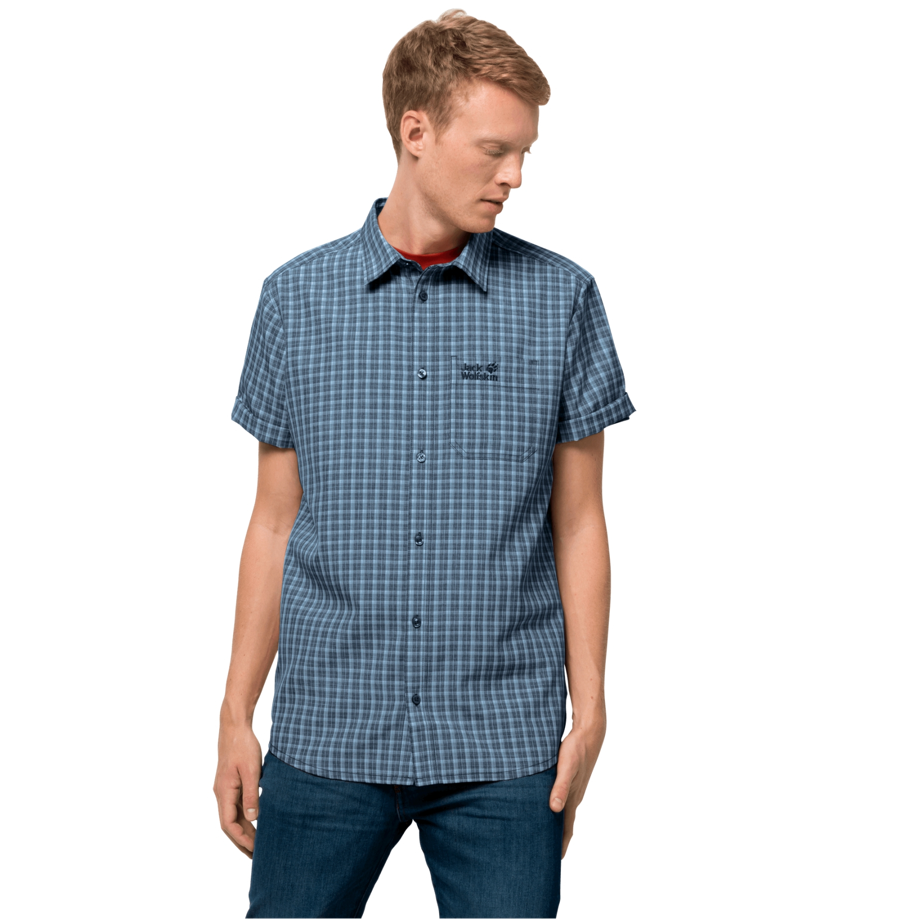 Koszula męska  EL DORADO SHIRT MEN night blue checks - S