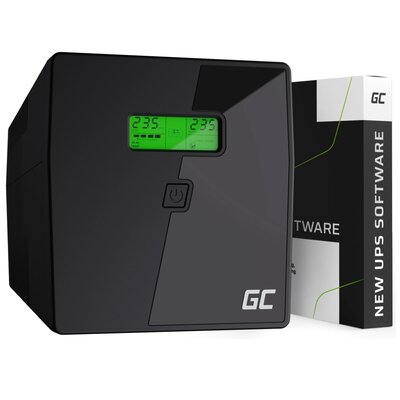 Zasilacz UPS GREENCELL UPS03 1000VA 600W Power Proof z wyświetlaczem LCD