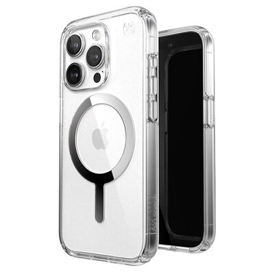 Etui SPECK Presidio Perfect-Clear MagSafe do Apple iPhone 15 Pro Przezroczysto-srebrny