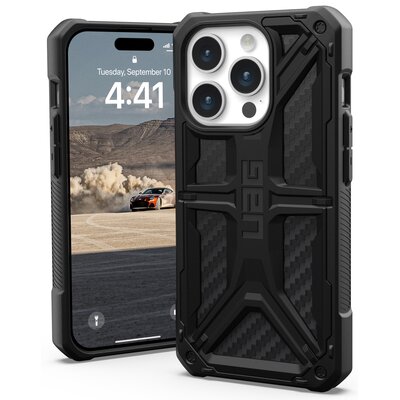 Etui UAG Monarch do Apple iPhone 15 Pro Carbon Fiber Czarny