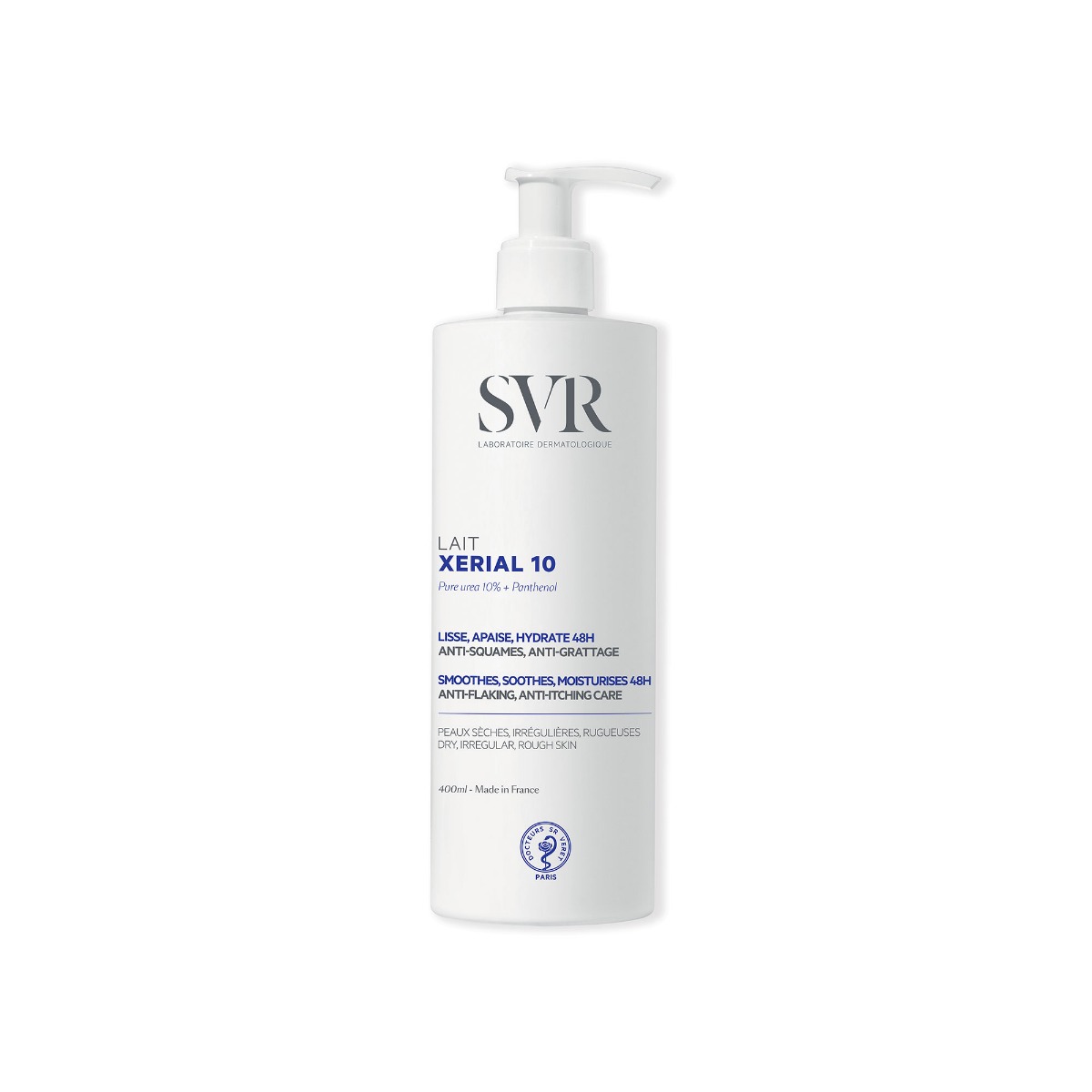 SVR Xerial 10 Lait, nawilżające mleczko do ciała, 400 ml