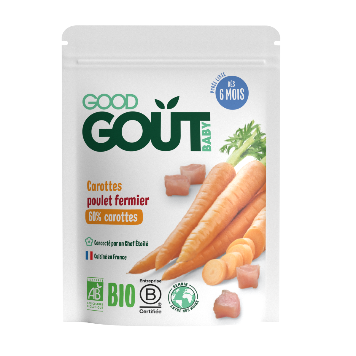 Good Gout BIO marchewka z kurczakiem z farmy, 190 g