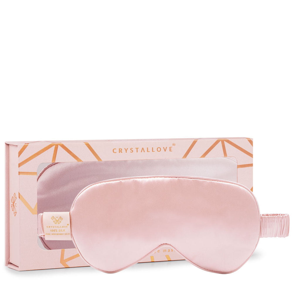 Crystallove Beauty Collection opaska na oczy z jedwabiu rose, 1 szt.