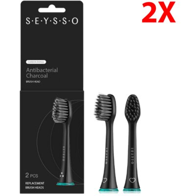 Oryginalna końcówka szczoteczki SEYSSO Carbon Antibacterial (2 szt.) (Antybakteryjna)