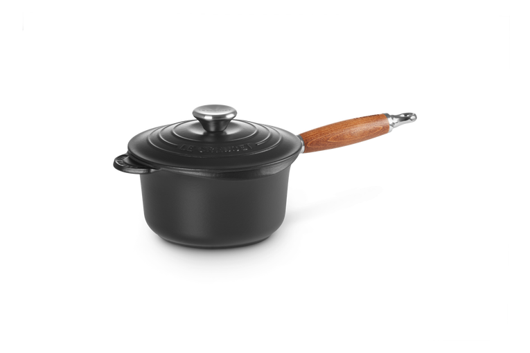 Le Creuset - Rondel z drewnianą rączką żeliwo czarny mat