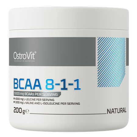 OstroVit BCAA 8-1-1 suplement diety o smaku naturalnym, 200 g