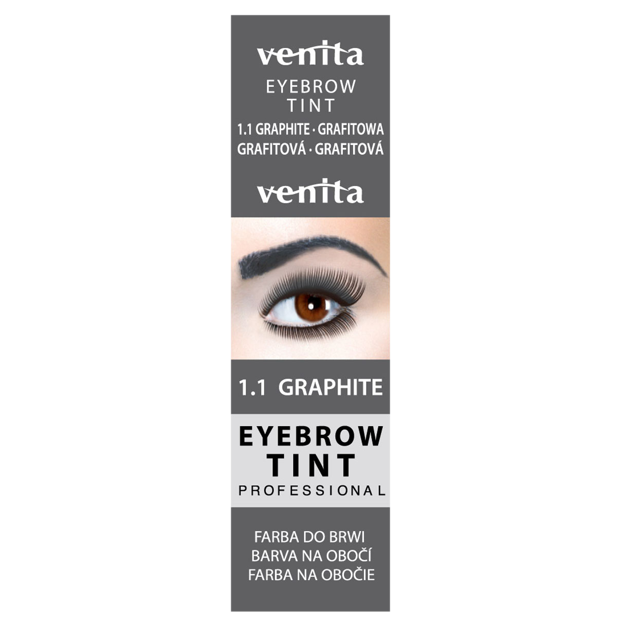 Venita Eyebrow Tint henna do brwi grafitowa, 1 szt.