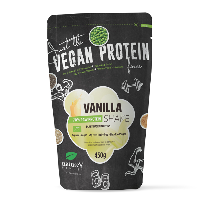 Nature's Finest Bio Vanilla waniliowy shake białkowy, 450 g