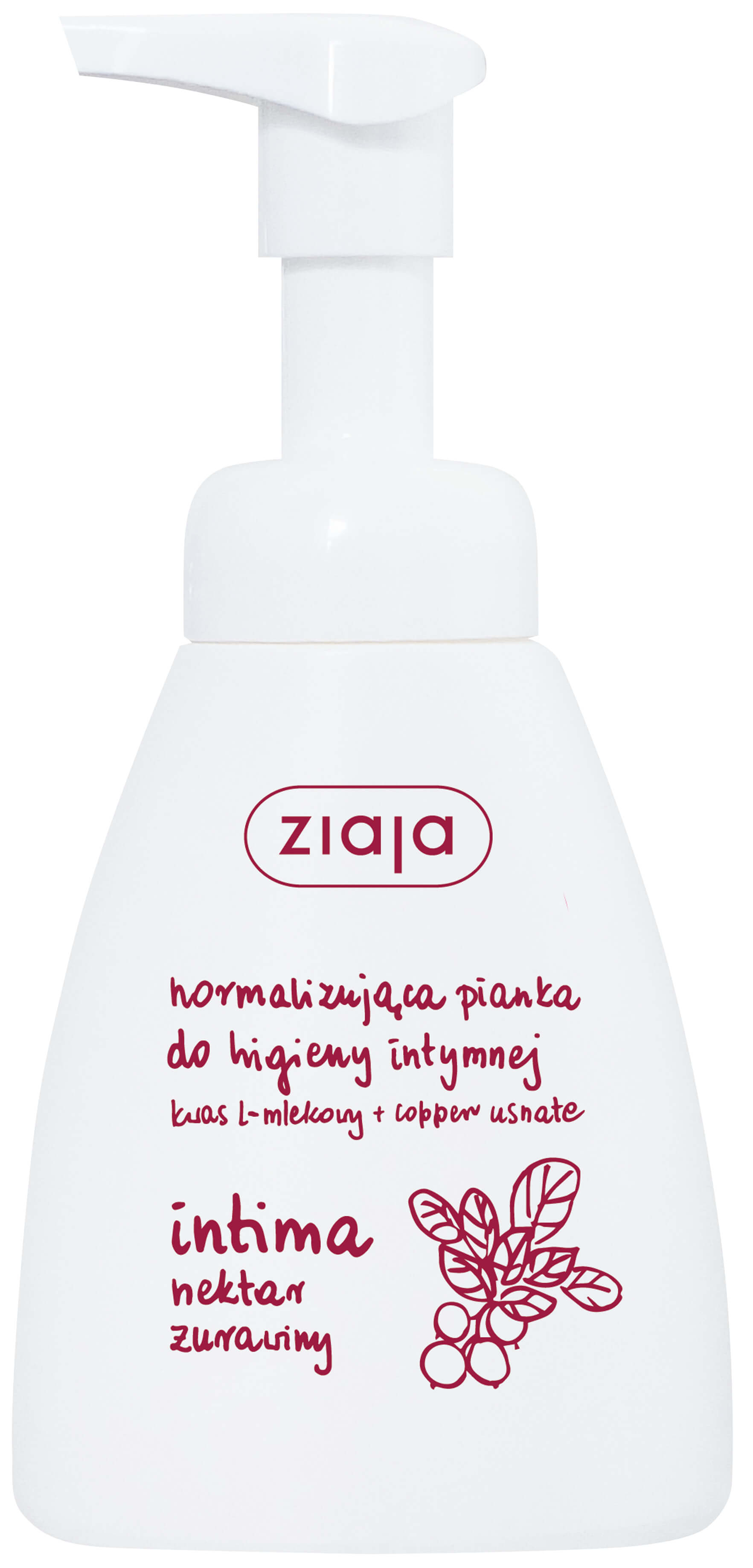 Ziaja Intima, pianka do higieny intymnej, nektar żurawiny, 250 ml