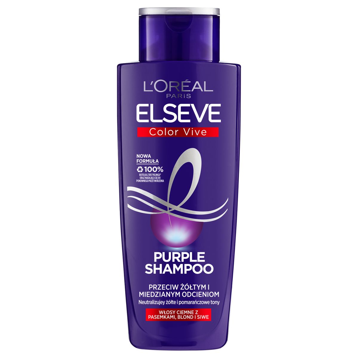 L'Oréal Paris Color-Vive Purple szampon do włosów neutralizujący miedziane odcienie, 200 ml