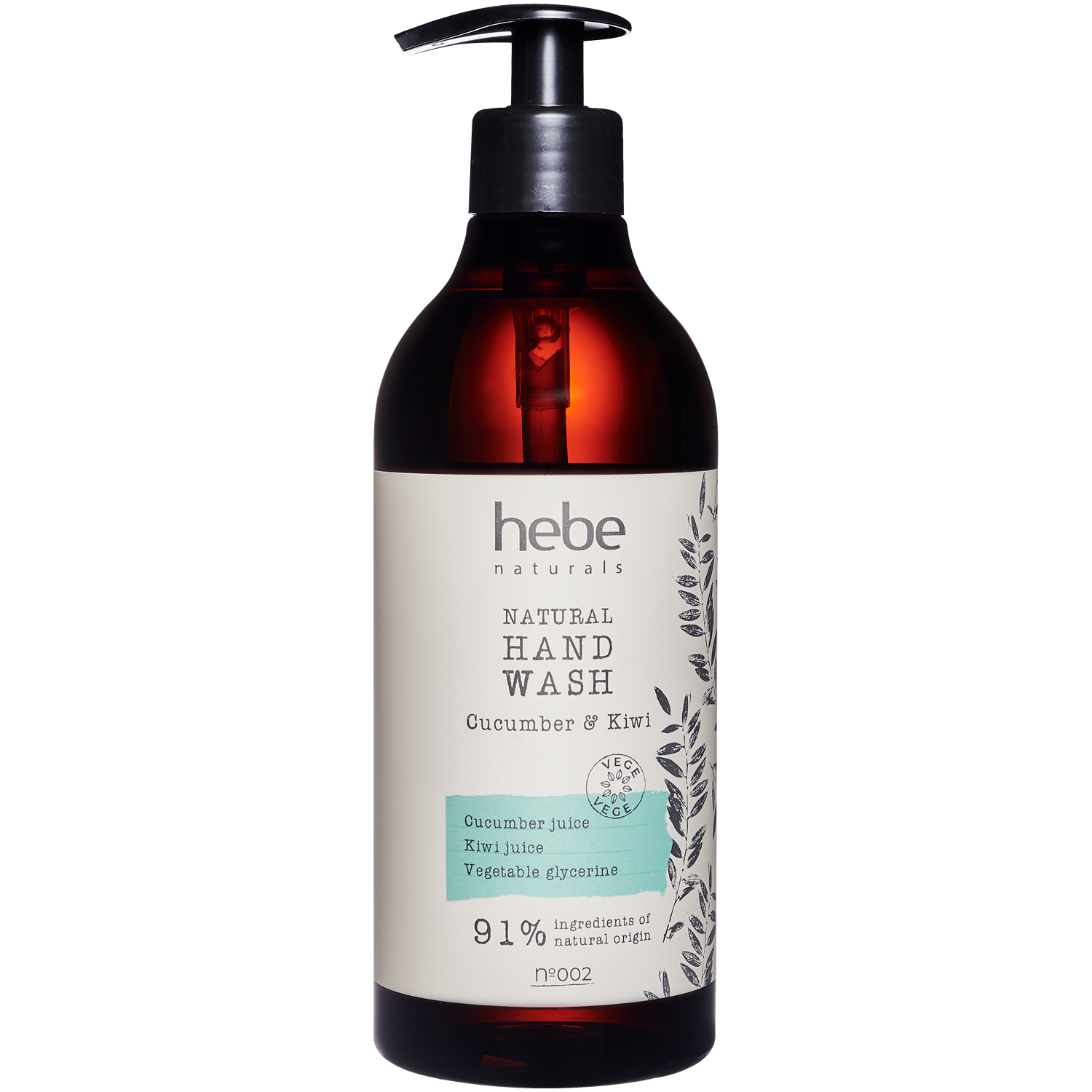 Hebe Naturals Natural Hand Wash Cucumber&Kiwi mydło do rąk, 500 ml