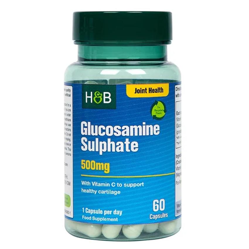 Holland & Barrett suplement diety Glukozamina, Glucosamine Sulphate, 500mg, 60 kaps./1 opak.
