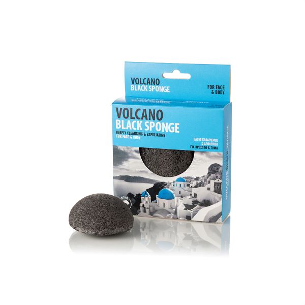 Santo Volcano Spa naturalna gąbka konjac do skóry wrażliwej oraz trądzikowej 7,5 cm, 1 szt.