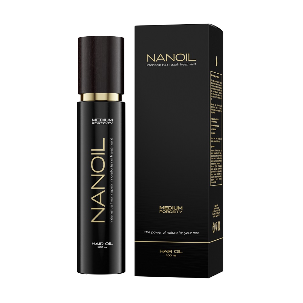 Nanoil olejek do włosów średnioporowatych, 100 ml