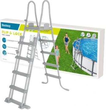 Dwustronna drabinka basenowa 132cm do basenu 4 stopniowa bestway 58332
