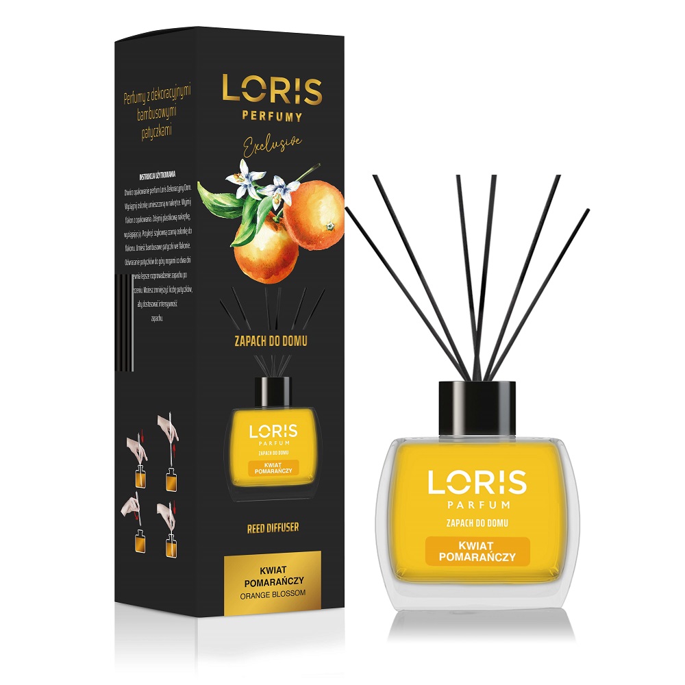 Loris dyfuzor zapachowy z patyczkami Kwiat Pomarańczy, 120 ml