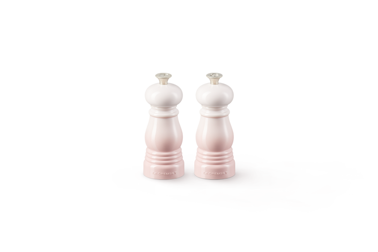 Le Creuset -  zestaw małych młynków do soli i pieprzu shell pink