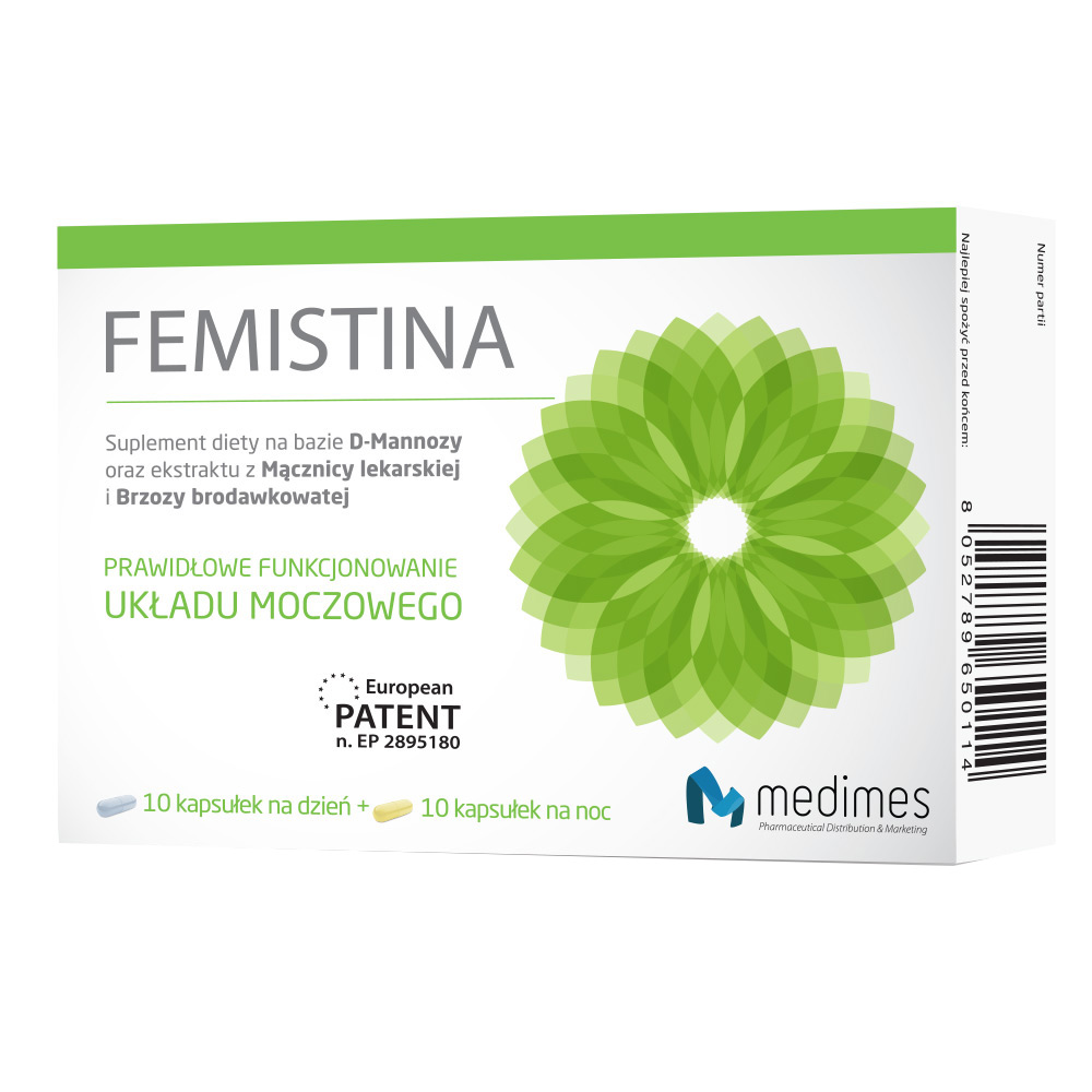Medimes Femistina zestaw: suplement diety na dzień, 10 kaps. + suplement diety na noc, 10 kaps.
