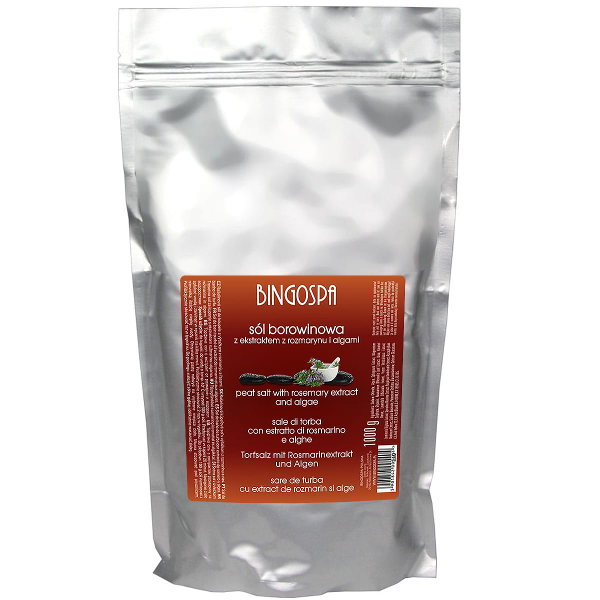 Bingospa sól borowinowa z ekstraktem z rozmarynu i algami, 1000 g