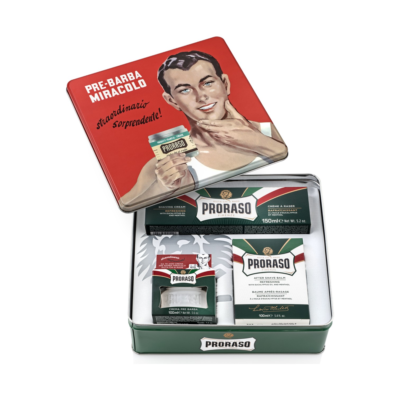 Proraso Vintage zestaw: krem przed goleniem, 100 ml + krem do golenia, 150 ml + balsam po goleniu, 100 ml