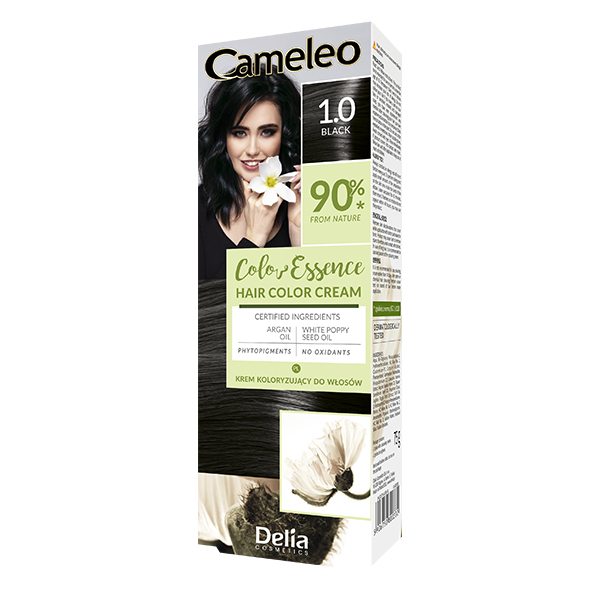 Delia Cameleo Color Essence krem koloryzujący do włosów 1.0 czerń, 75 g