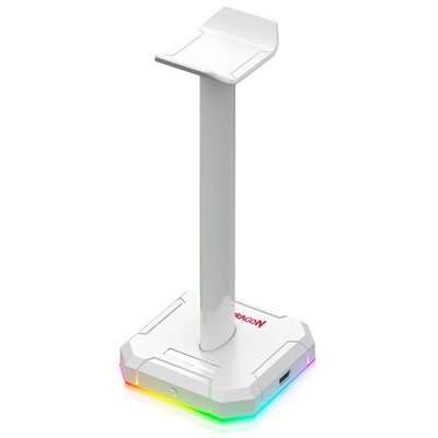 Stojak na słuchawki REDRAGON Scepter Pro HA300 RGB Wbudowany HUB USB, Wysokość 240 mm Biały