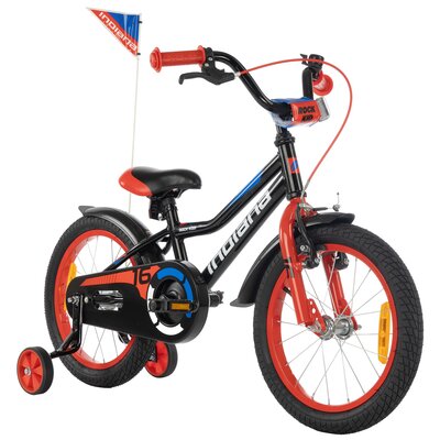 Rower dziecięcy INDIANA Rock Kid 16 cali dla chłopca Czarny