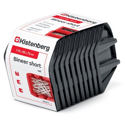Zestaw pojemników KISTENBERG Binner 12 KBISS12 (10 szt.) Czarny