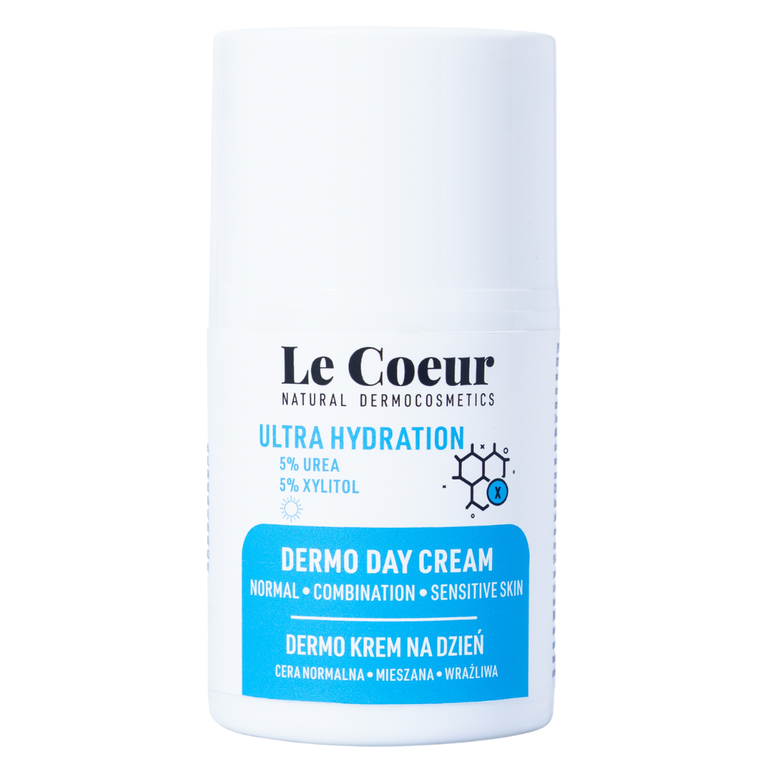 Le Coeur ultranawilżający dermo krem do twarzy na dzień 5% mocznika 5% ksylitolu, 50 ml