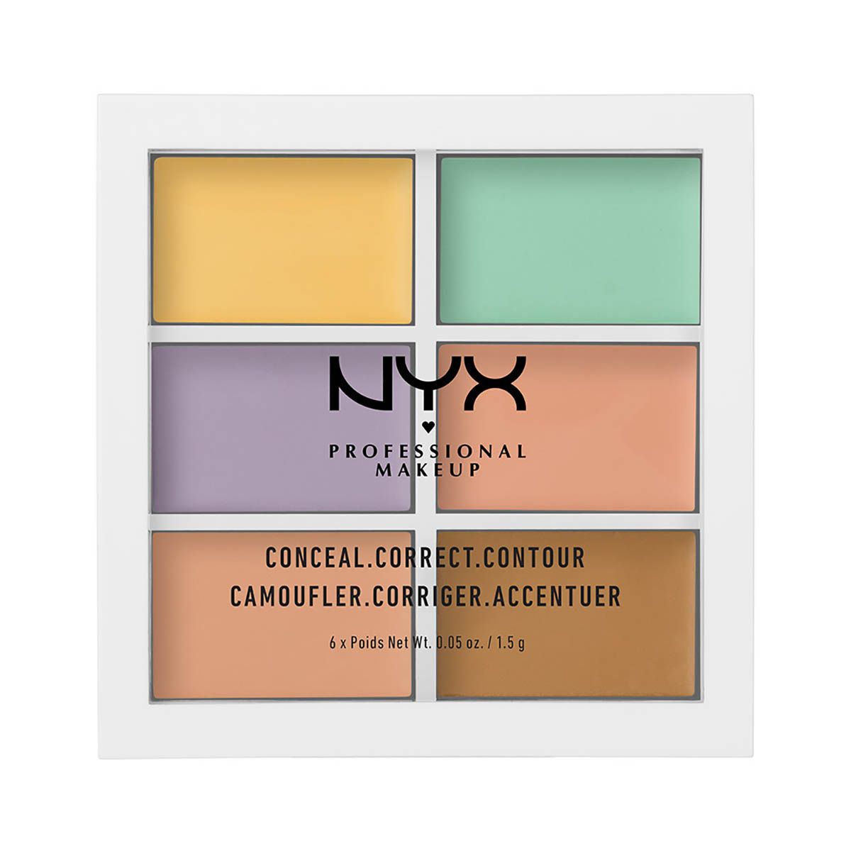 NYX Professional Makeup Color Correcting paleta korektorów do twarzy 3CP 04, 1,5 g