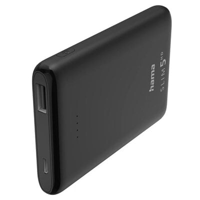 Powerbank HAMA Slim 5HD Power Pack 5000 mAh Czarny
