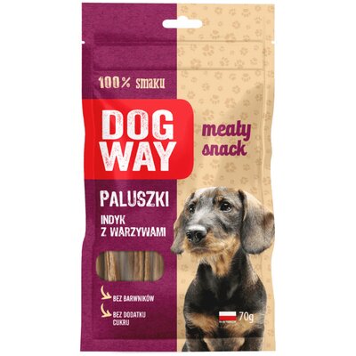 Przysmak dla psa DOGWAY Meaty Snack Paluszki Indyk z warzywami 70 g