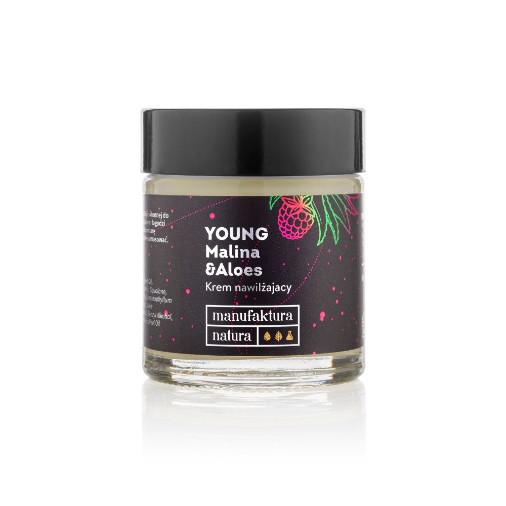 Manufaktura Natura krem nawilżający young malina&aloes do twarzy, 60 ml