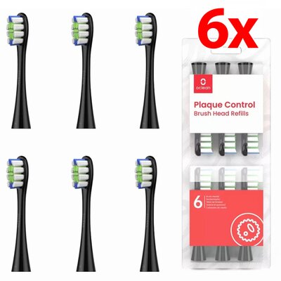 Oryginalna końcówka szczoteczki OCLEAN Professional Clean Czarny (6 szt.) (Usuwanie przebarwień)